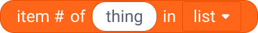 item # van [ding] in [lijst]