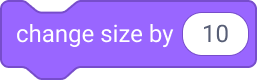 verander grootte met (10)