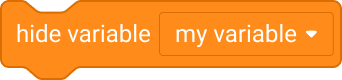 verberg variabele [mijn variabele]